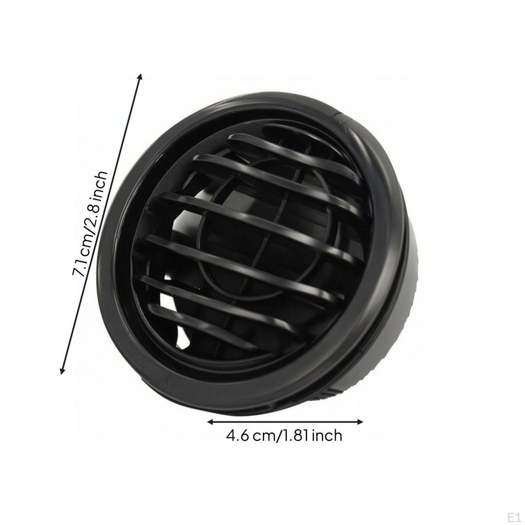 Round Air Outlet Adjustable Conditioning Black Vent Deflector for RV Owners, Practical