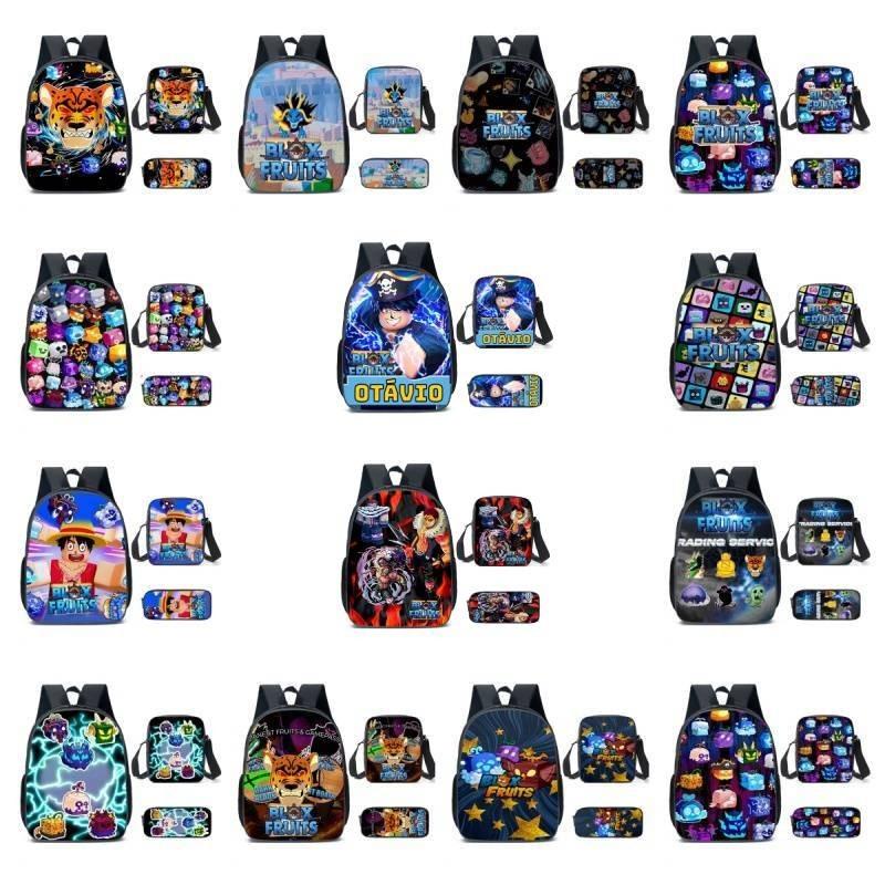 Lovely And Airy Roblox Blox Fruits Backpack For Kids In Grade 1-2