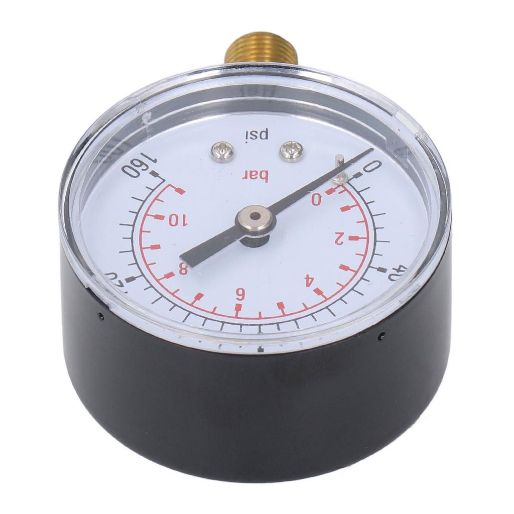 Axial Pressure Gauge 0 to 160Psi 0 to 11bar 18in NPT 2.0in Dial Pressure Meter for Air Water Fuel