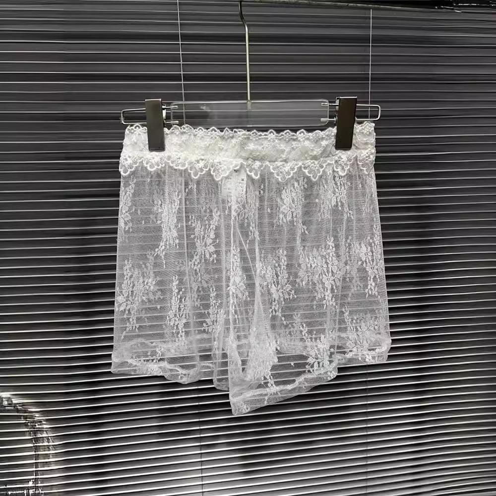 French Lace Embroidered Slimming Leggings: Women's Fashionable Straight-Leg Pants