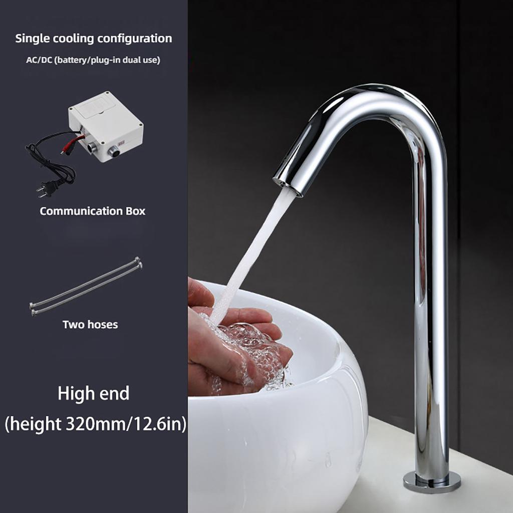 Fully automatic hot and cold sensing faucet, 304 stainless steel bend, washbasin faucet, bathroom faucet, bathroom accessories