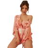 Sexy lingerie sexy Japanese retro print kimono waist hollow female passion uniform seduction nightdress
