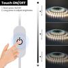5V USB Dimmable LED Strip With Switch SMD 2835 60LEDs/M Flexible Senson Light Tape Ribbon Backlight For Room Cabinet TV Lighting