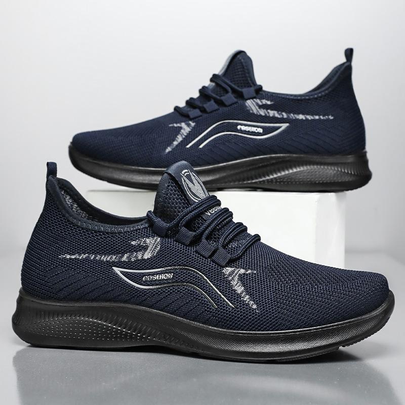 Men's Shoes Sneakers Large Size Lightweight Single Shoes Breathable Mesh Shoes Soft Sole Comfortable Running Shoes Versatile Casual Shoes