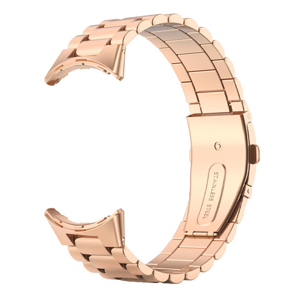 För Google Pixel Watch 3 45mm Klockarmband Tre Pärlor Rostfritt Stål Armband