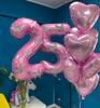 Pink Butterfly Number Balloon, 3D Stereoscopic Butterfly Number 0-9 Used for Anniversary Birthday Party Photography