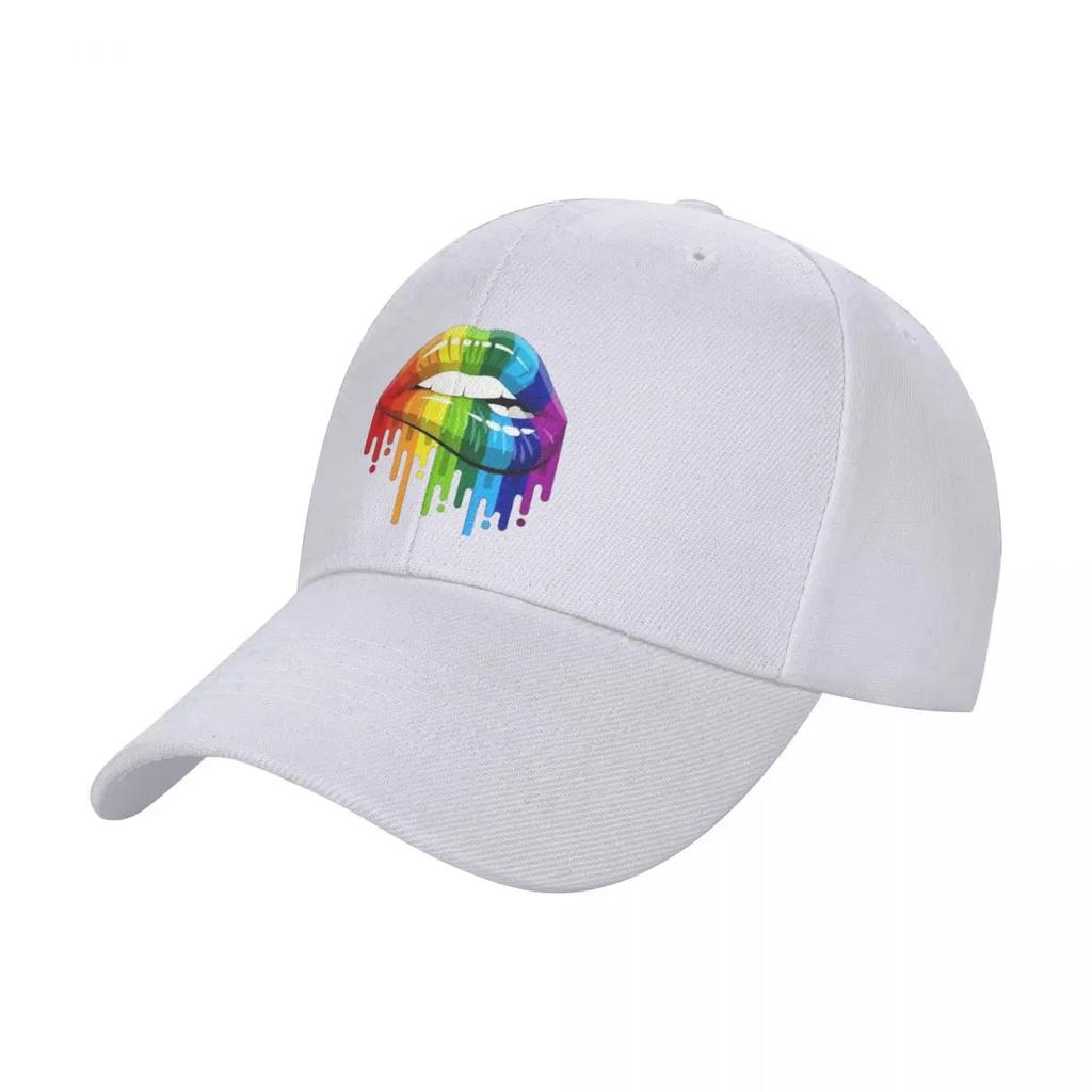 Rainbow lips Baseball Cap Snap Back Hat Gentleman  Uv Protection Solar  Female Mens