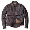 Spring and Autumn New May Khaki Brown Vintage To Do Old First Layer Cowhide Leather Leather Men's Motorcycle Tuxedo