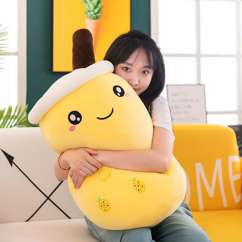 22-70cm Obří plyšáci Bubble Tea Mačkací polštář Mléčný čaj Boba Peluche Zmrzlina Ovoce Džus Nápoj Láhev Rekvizita Dekorace Dárek