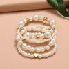 5pcs/set Bow String Bead Imitation Pearl Bracelet Set Adjustable Bracelet Set  Women's