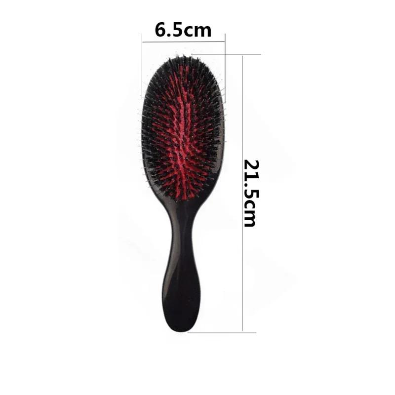 Salon Boar Bristle Hair Extension Brush Hairdressing Detangling Brush Combs Head Scalp Massager Brush Comb Anti Static Hair Comb