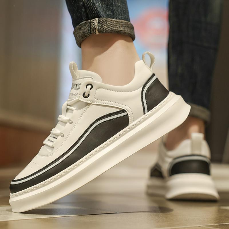 Fashion Italian Men Leather Casual Minimalist Shoes Fashion 2024 New Designer Handmade Outdoor Flat Shoes Leisure Walk Vulcanized Shoes