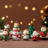 Environmental Christmas Resin Doll Creative Resin Crafts Miniature Christmas Animal Figurine  Home