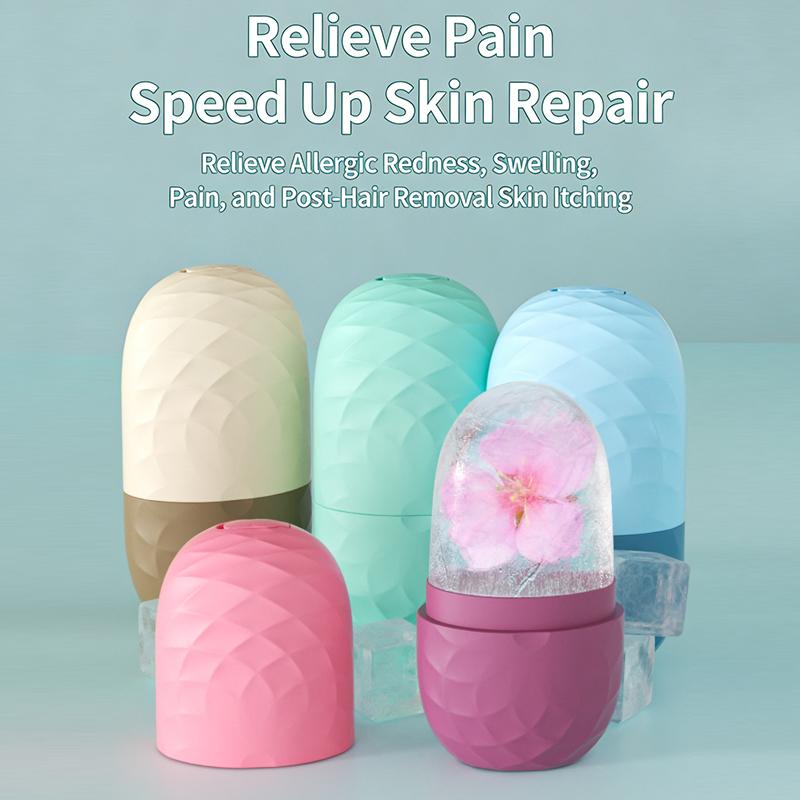 Silicone Cube Tray Shape Face Facial Ice Roller Massage Face Massage Roller Facial Reusable Ice Face Roller Skincare Tool