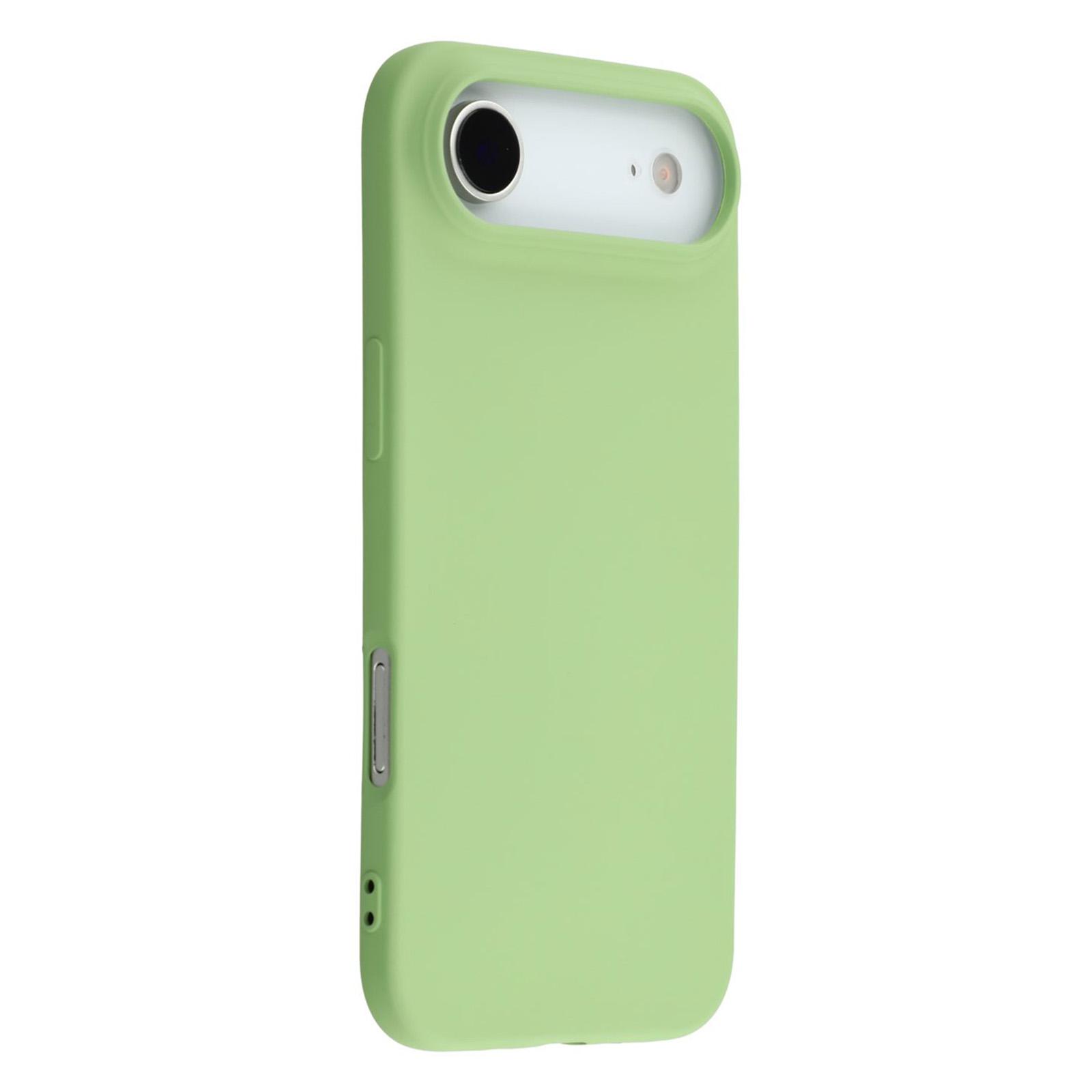 

For iPhone 17 Air TPU Case Soft Fiber Lining Anti-Scratch Phone Cover Matcha Green
