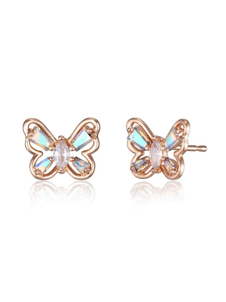 14K GF Regenbogenstein Schmetterling Ohrringe C24EGF203
