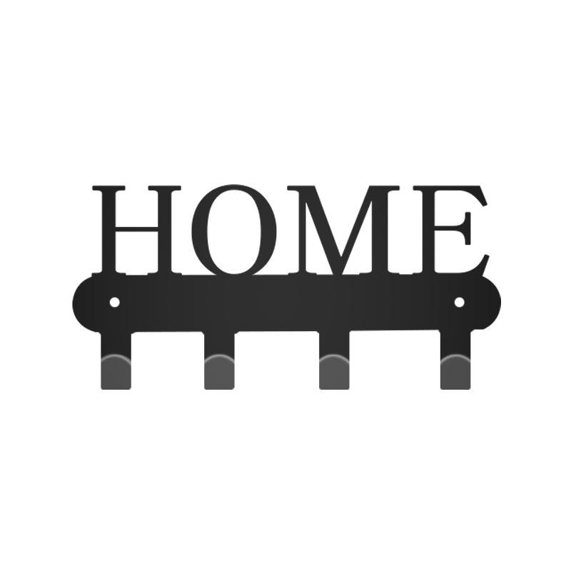 HOME Metall Wandhaken mit Buchstaben - Kreativer Eisenkunst Schlüssel- und Handtuchhalter