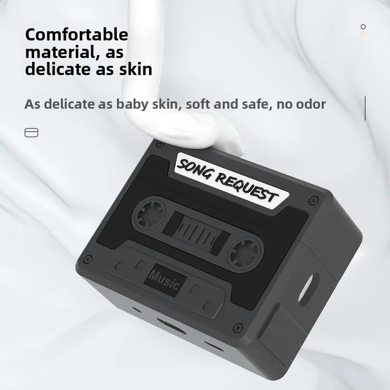 3D Retro Cassette Tape Design Case for Airpods Pro 3 Silicone Protective Cover with Lanyard for AirPods Pro3 Funny Classic Tape