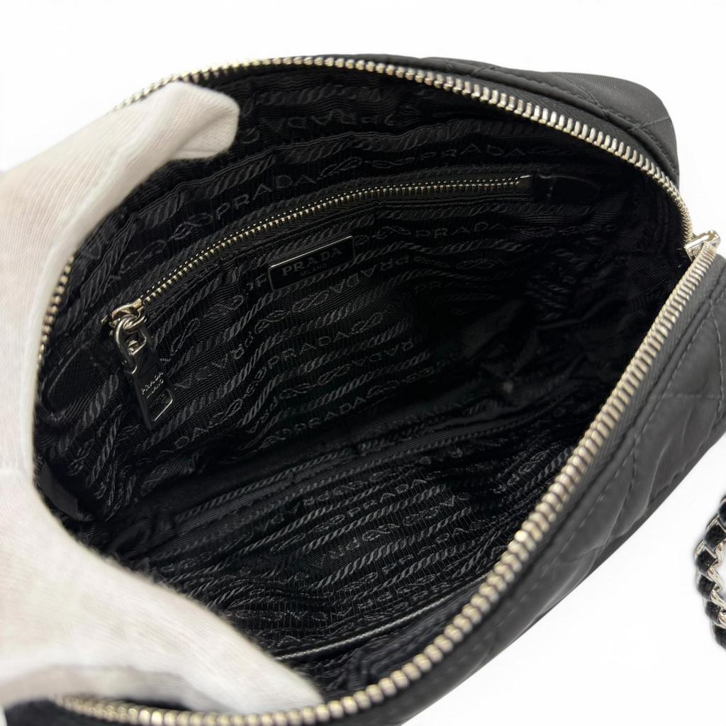 Excellent PRADA Shoulder Bag test input Triangle logo 2-way handbag 1BH910 Used