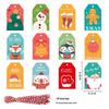 Christmas Tree Ornament & Greeting Card Set - English Tag Label & Wish Card Combo