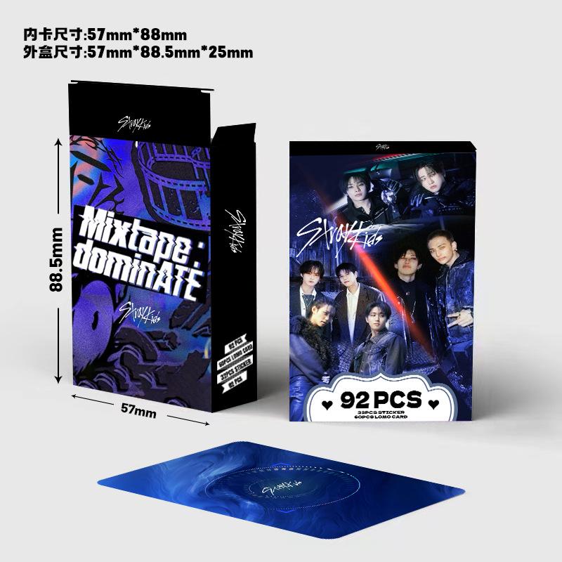 Skzoo 92Pcs Lomo Card Straykids New Album Double-Sided Small Card High-Definition Color Printed Photo Card Ins Support Card