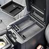 For Toyota Tacoma 2016- Center Console Armrest Organizer Tray Durable ABS Black Storage Box With Divider Car Accessories