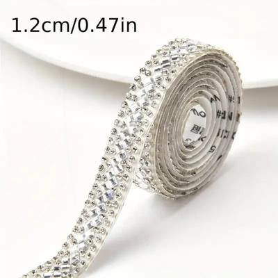 DIY Self Adhesive Rhinestone Strips Sewing Accessories Resin Diamond Crystal Rhinestone Roll Glitter Iron-on