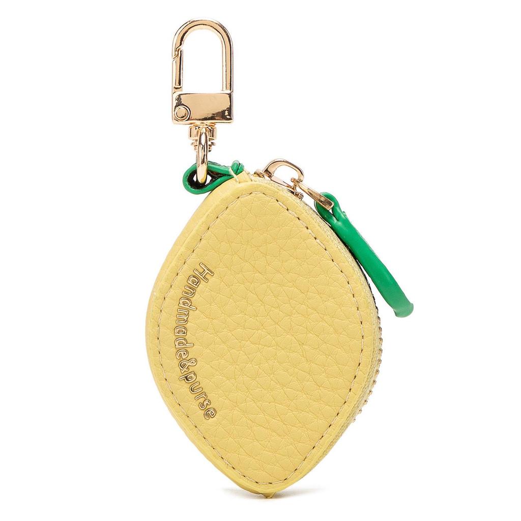 Mini Lemon-Shaped Fruit Charm Coin Purse & Key Holder – Cute Multifunctional Earphone Bag Wallet
