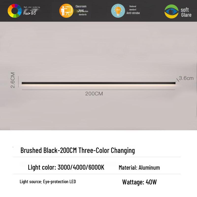 Minimalist Modern Strip Wall Light for Bedroom, Living Room, or Sofa Area