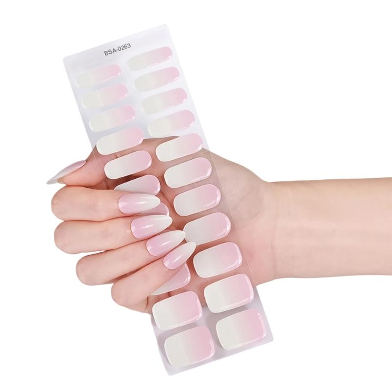 Quickly dry SelfAdhesive Nail Art Stickers Soft Waterproof Materials Gel Nail Strips For Daily Use And Special Occasions