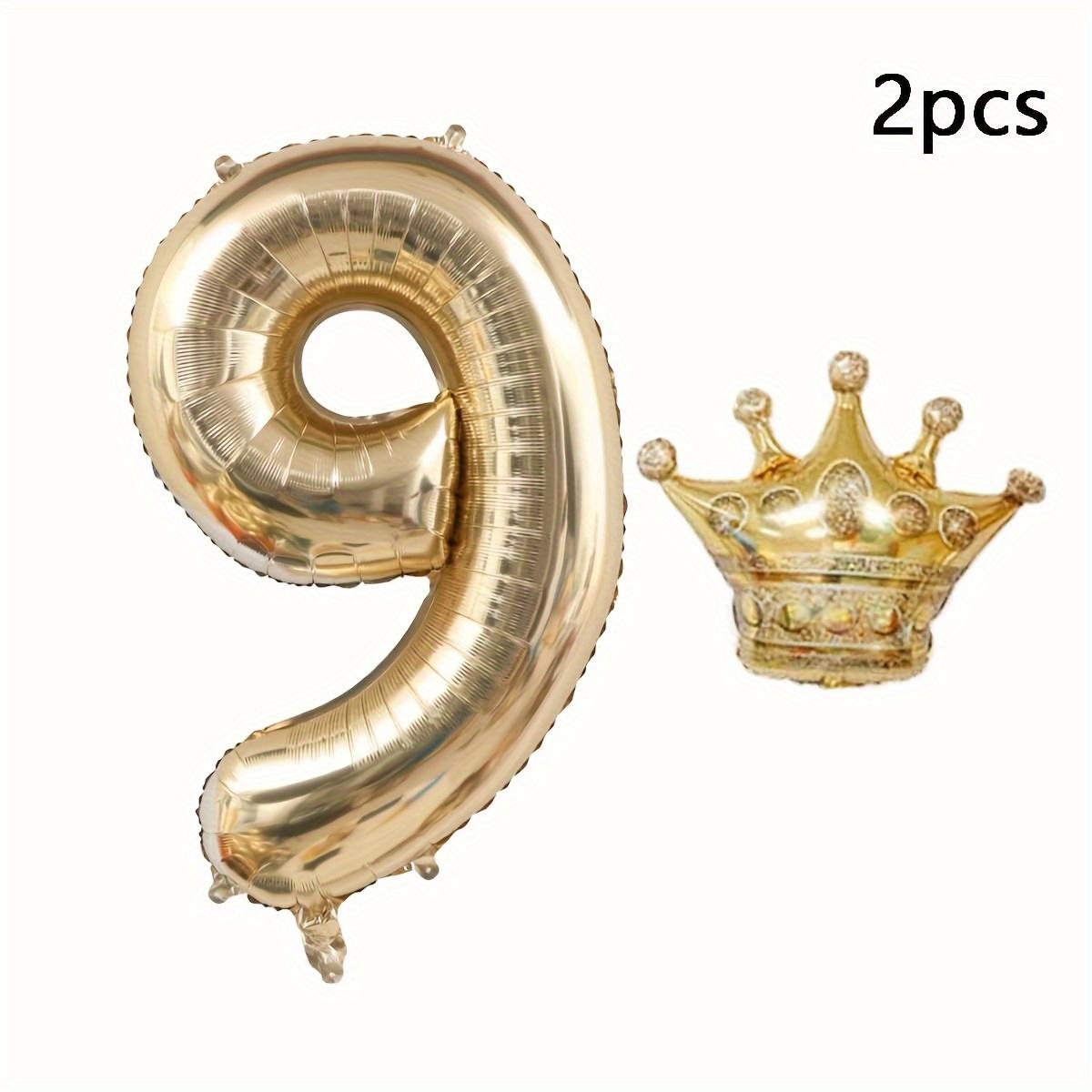 

32-дюймова золота цифрова повітряна куля та повітряна куля-корона