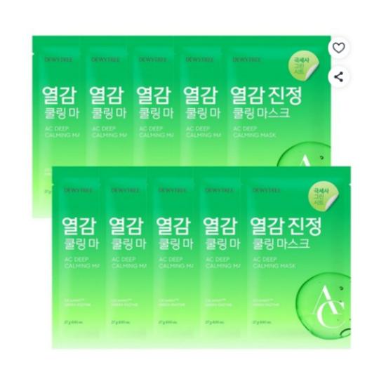 Dewytree AC Deep Soothing Mask Calming & Hydrating Care 10pcs