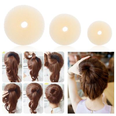 3PCS Women Hair Accessories Hairdressing Tools Donuts Dish Hair Headwear Disk Hair Ties