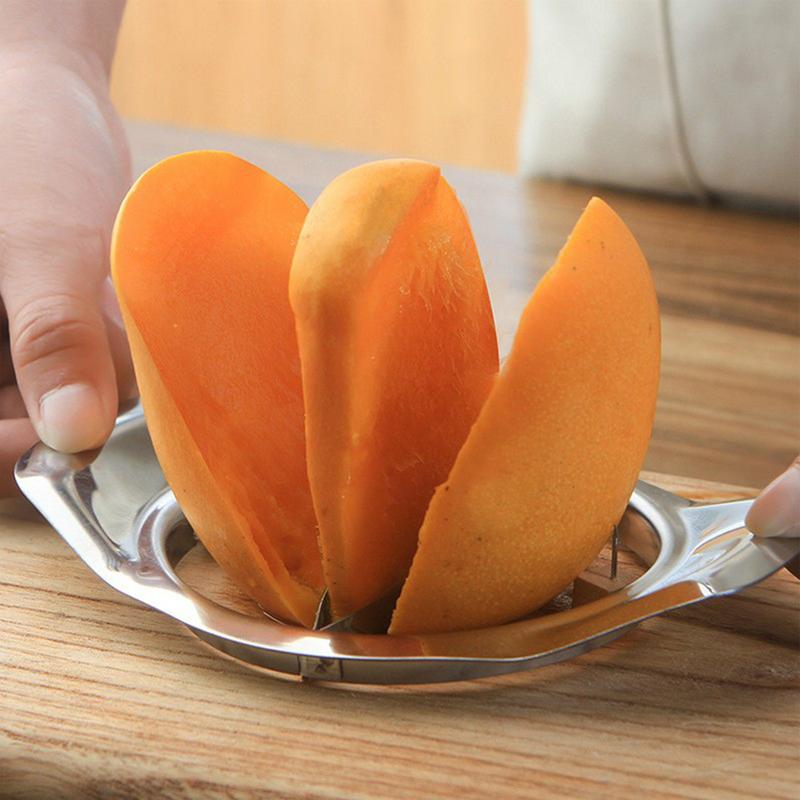 Stainless Steel Mango Cutter Apples Slicer Vegetable Knife Corer Kitchen Easy To Use Peeler Fruit Splitter Cutter Divider Tools