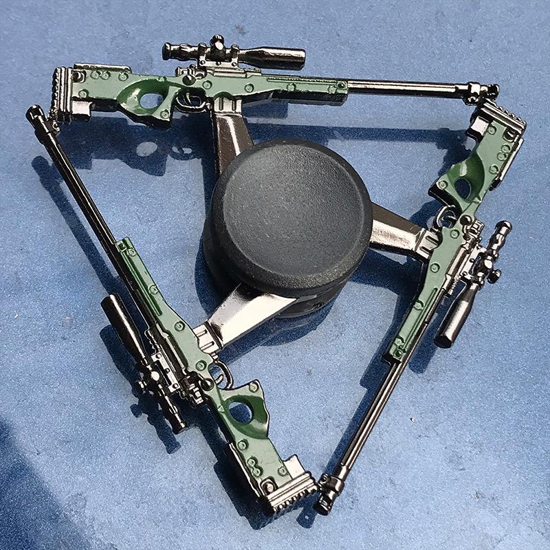 Подшипник R118 Взрослый Спиннер Гироскоп Снайпер Трехпальцевый Спиннер Металлические Игрушки для Детей Спиннер Кольцо Дымовая Шашка Форма Сковороды