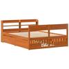VidaXL Cadre de lit sans matelas cire marron 120x190cm bois pin massif 3307142