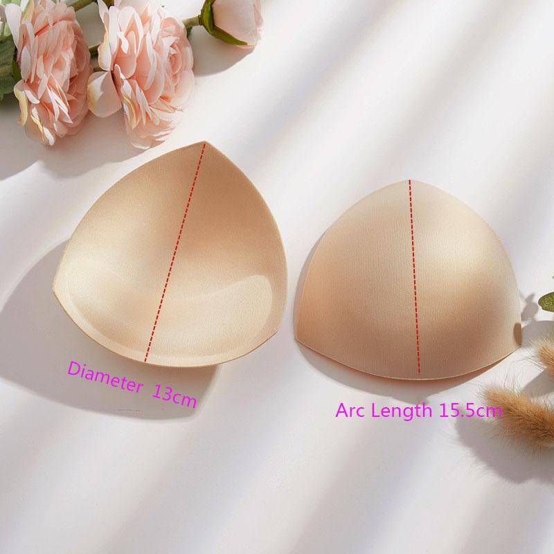 1 Pair Women Intimates Accessories Triangle Sponge Swimsuit Breast Push Up Padding Bra Foam Insert Cotton Chest Enhancers