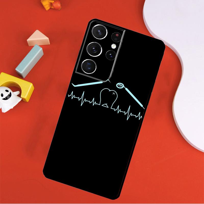 Dentist Dental Teeth Tooth Doctor Phone Case For Samsung Galaxy S25 Ultra S9 S10 S20 FE S21 S22 S23 S24 Plus S24 Ultra Cover