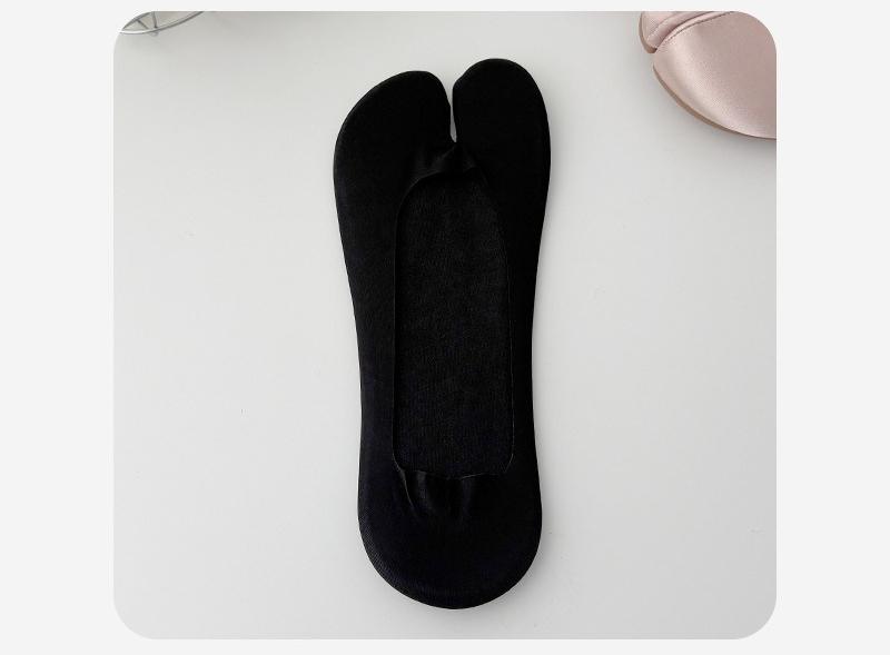 Calzini a punta divisa, Calzini invisibili da due pollici, Calzini estivi da donna, Stile zoccolo di pecora, Fondo in cotone, Antiscivolo, Tallone antiscivolo, Scarpe da barca