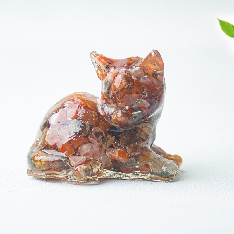 Animal Resin Desktop Decor With Crystal Chips For Gift And Home Office