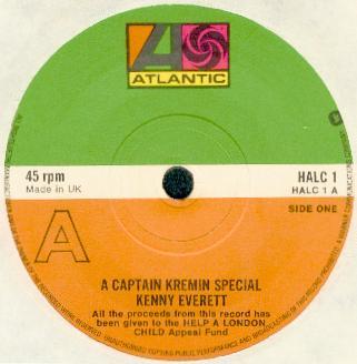 7inch Record KENNY EVERETT A Captain Kremin Special HALC1 Atlantic 1976 UK Sound Effects Nature Used