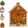 Christmas Holiday Clock, Festive Tabletop Decor for Mantel, Shelf and Home