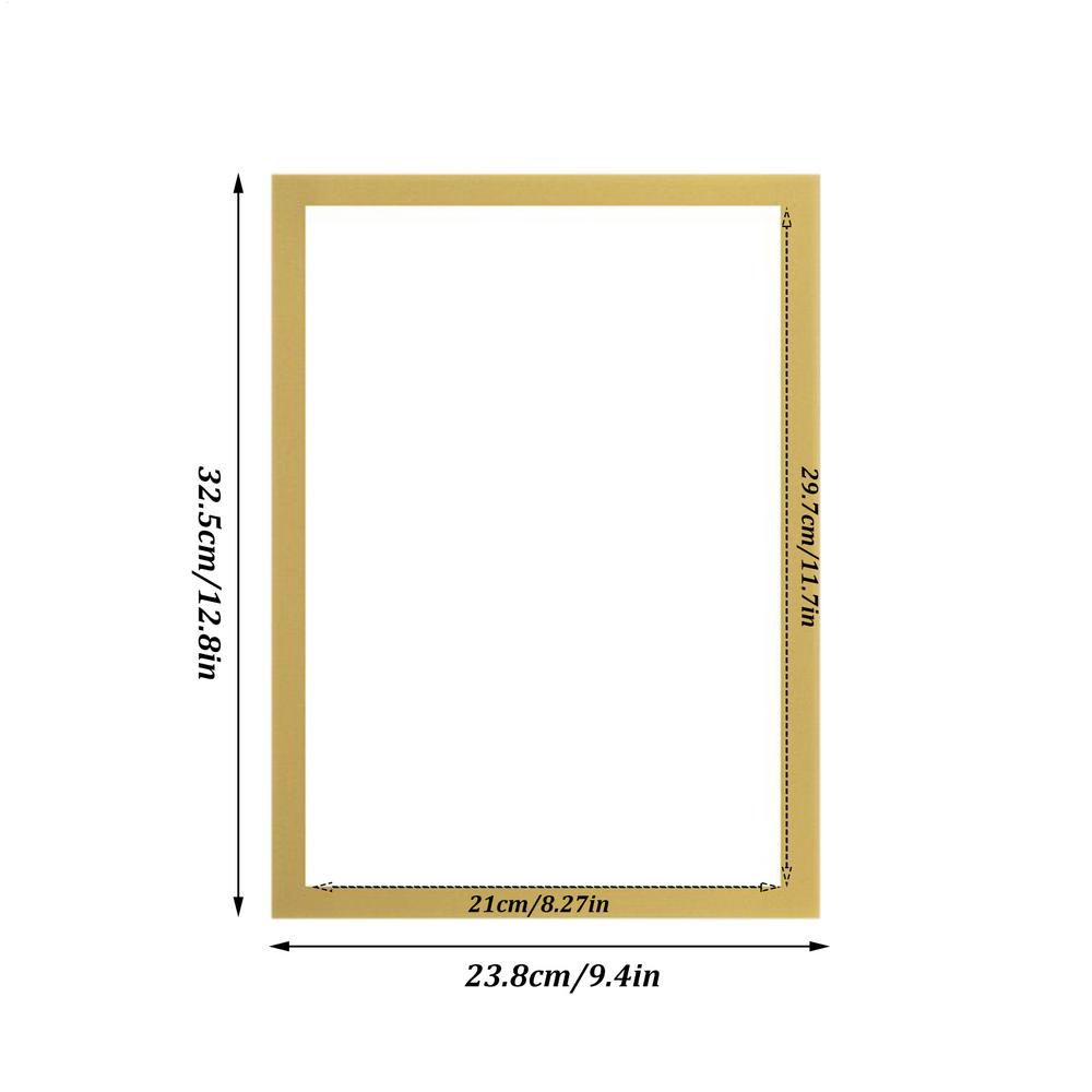 

Magnetic Picture Frames A4 Magnetic Frame Home Decor for School Classroom Travel Vacation Graduation Wedding Holiday Party золотий