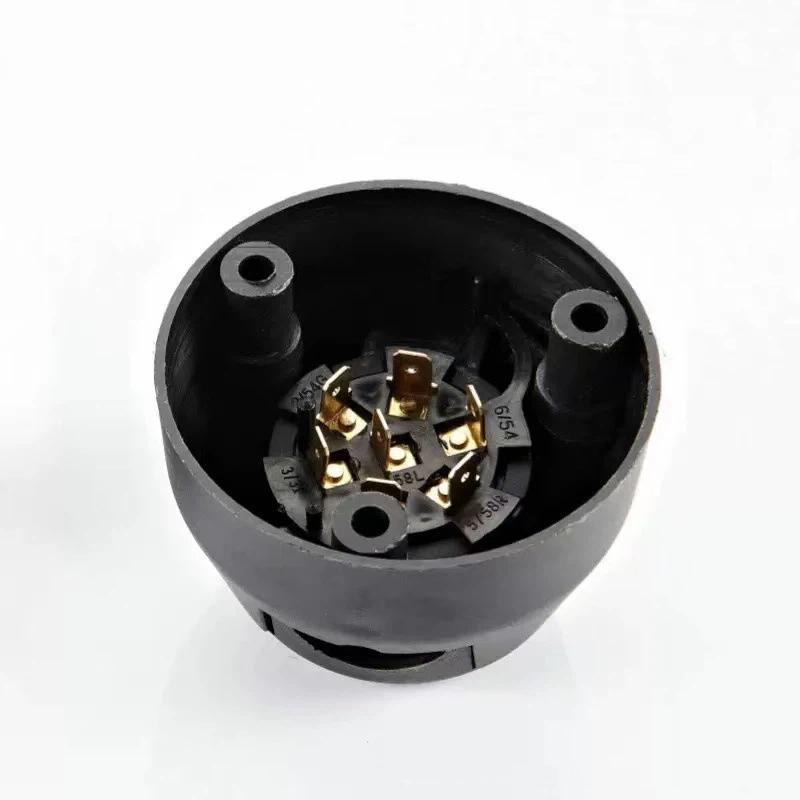 

1Pcs Trailer Wiring Socket Towbar Towing Converter 7 Pin 12V For Caravan Truck Durable Plug Socket Adapter Protector Connections one size