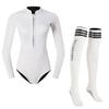 Summer Women 2MM Neoprene Bikini Wetsuit With Stocking Set Long Sleeve Diving Suit Sun-proof Surfing Snorkeling Thermal Swimwear