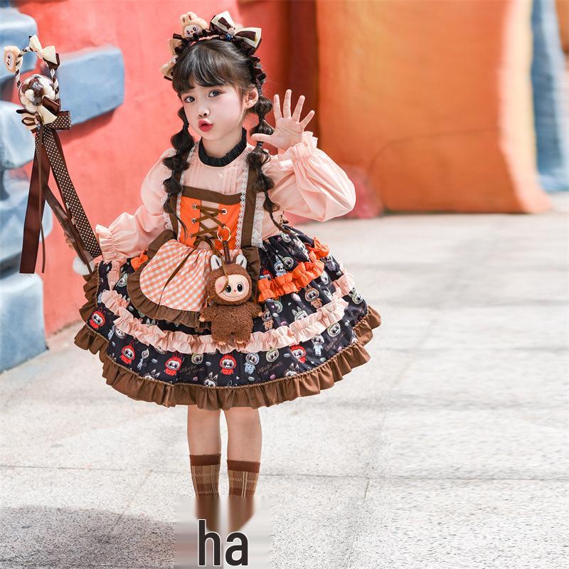 Dívčí síťované lolita šaty 2025: Podzimní/Zimní Móda Narozeninová Nadýchaná Sukně