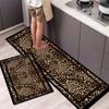 1Pcs Anti Fatigue Kitchen Rugs Vintage Elegant Leopard Print Waterproof Non Slip Thick Cushioned Mat