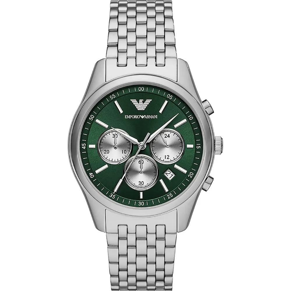 Emporio Armani Antonio Men s Green Dial Stainless Steel Quartz Chronograph Watch AR11581 зелёный