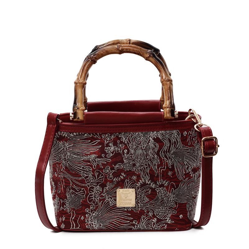 Chinese Vegetable Basket Bag New Light Luxury Niche High-end Sense Portable Bucket Bag Commuter Messenger Bag
