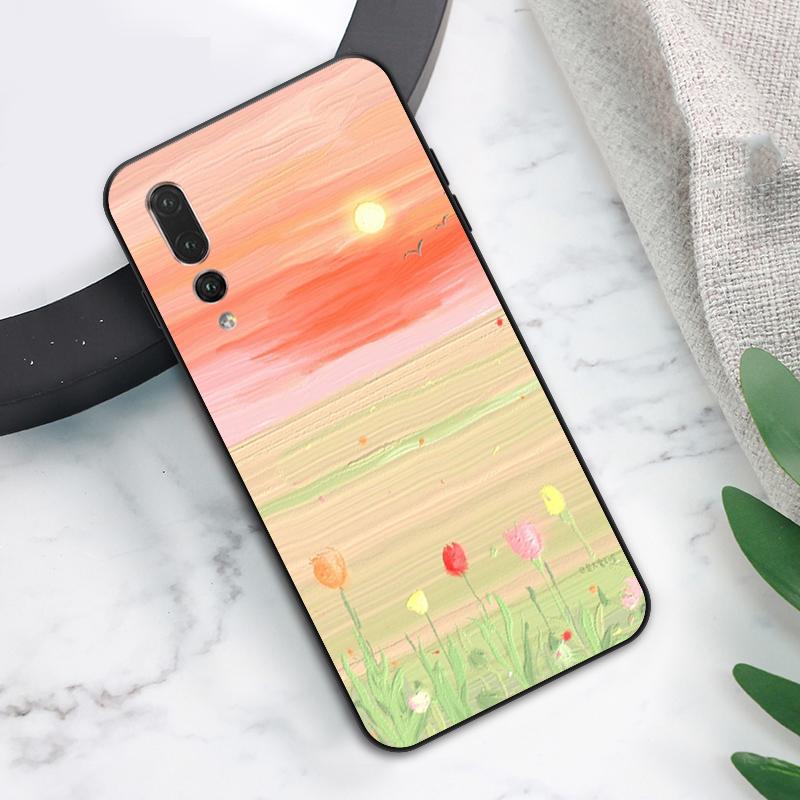 Coque Paysage Coucher de Soleil Coréen Pour Huawei Nova 10 9 SE 8i 11i 12i 12s Y60 Y61 Y70 Y90 Y72 Y73 Y91 P60 Pro P40 P30 Lite